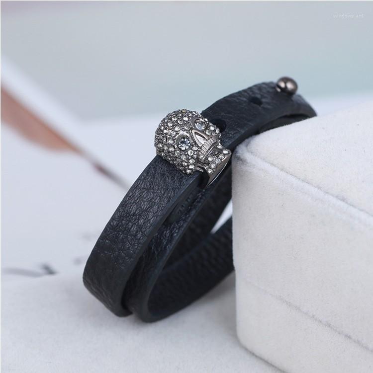 Link Bracelets Leather Black Skull Full Double Layer Adjustable Fashion Bracelet
Link Bracelets Leather Black Skull Full Double Layer Adjustable Fashion Bracelet