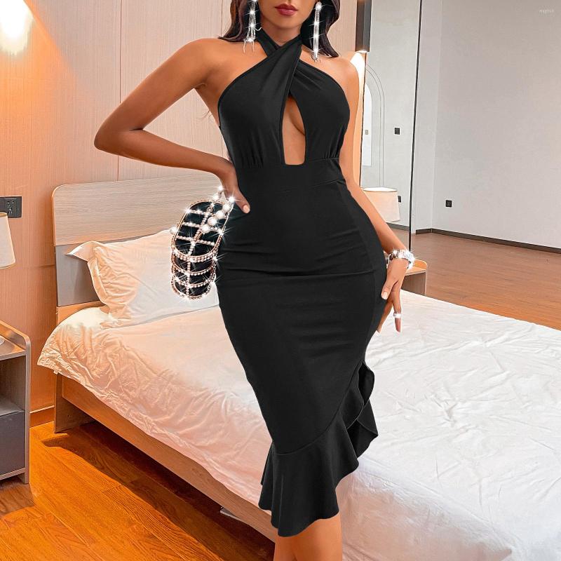 Casual Dresses 2022 Summer Off-the-shoulder Ruffled Fishtail Skirt Sexy High Waist Dress Fashion, Black
Casual Dresses 2022 Summer Off-the-shoulder Ruffled Fishtail Skirt Sexy High Waist Dress Fashion, Black