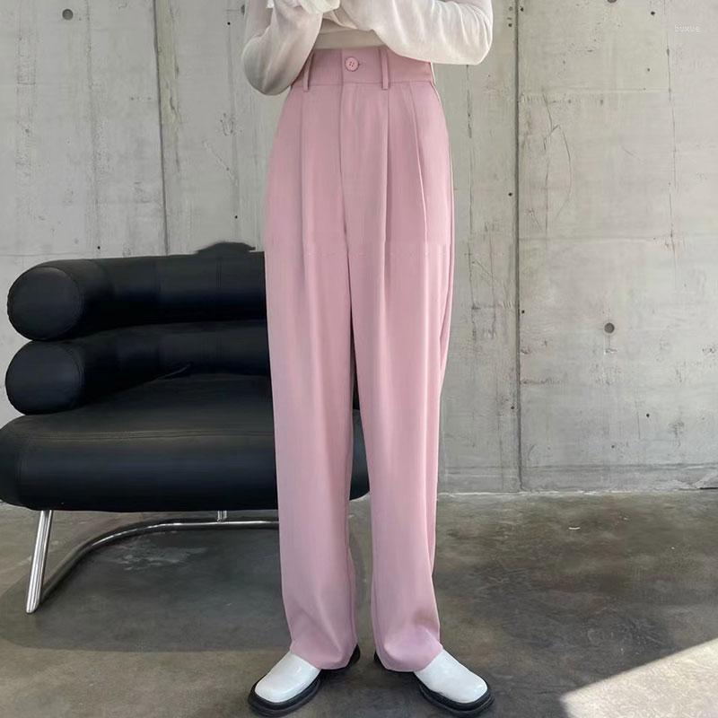 Women' Pants Korean Fashion Office Lady Pleated Wide-leg High Waist Loose Casual Baggy Suit Trousers Women Straight Pantalones Summer, Black
Women' Pants Korean Fashion Office Lady Pleated Wide-leg High Waist Loose Casual Baggy Suit Trousers Women Straight Pantalones Summer, Black