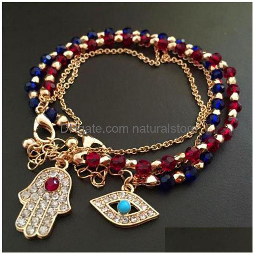 Charm Bracelets Fashion Colorf Fatima Hand Rotation Evil Eye Charms Crystal Glass Beads For Men Women Gifts Drop Delivery Jewelry Dhmir
Charm Bracelets Fashion Colorf Fatima Hand Rotation Evil Eye Charms Crystal Glass Beads For Men Women Gifts Drop Delivery Jewelry Dhmir