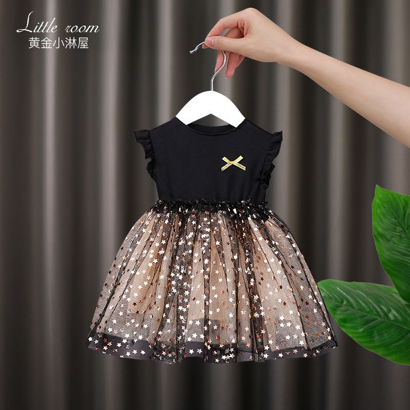 INS Baby Girl Dress Summer Childrens Korean-Style Girls Cotton Pettiskirt Super Fairy Style Mesh Princess Dress Summer, Black short sleeve xingx skirt
INS Baby Girl Dress Summer Childrens Korean-Style Girls Cotton Pettiskirt Super Fairy Style Mesh Princess Dress Summer, Black short sleeve xingx skirt