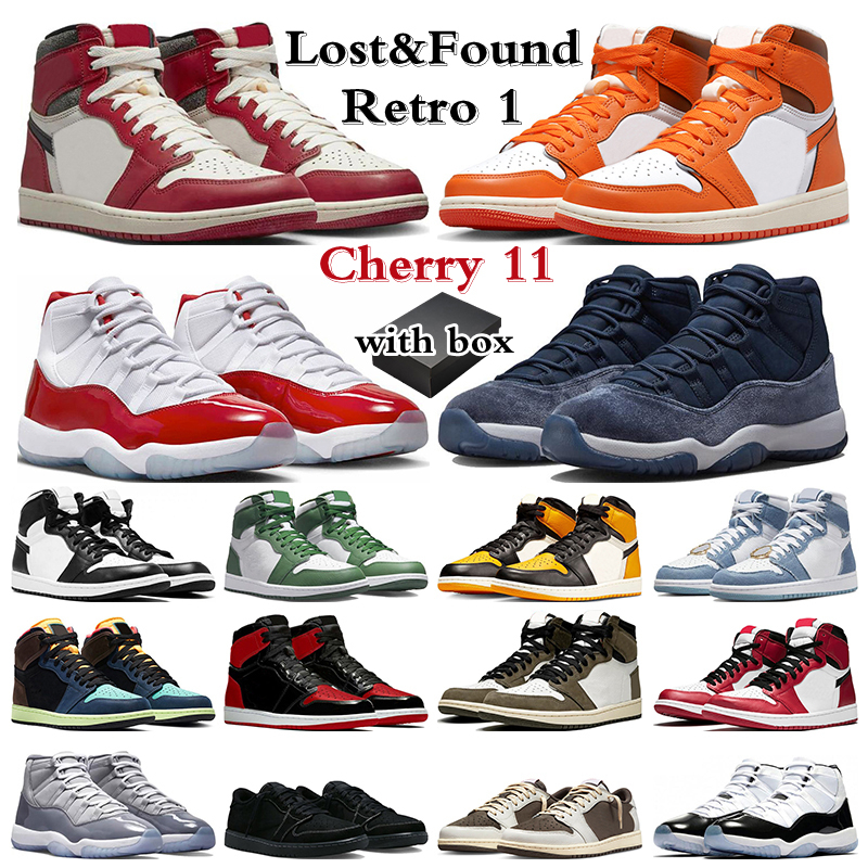 Cherry 11 Retro 1 Men Women Designer Shoes 1s Black Phantom Lost and Found Reverse Mocha Bred Patent 11s Midnight Navy Cool Grey jumpman trainers sneakers
Cherry 11 Retro 1 Men Women Designer Shoes 1s Black Phantom Lost and Found Reverse Mocha Bred Patent 11s Midnight Navy Cool Grey jumpman trainers sneakers