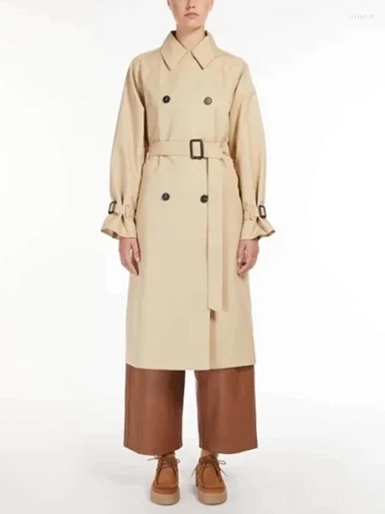 Women' Trench Coats Autumn Winter Women' Double-Breasted Windbreaker With Belt Solid Color Lady Long Sleeve Turn-Down Collar, Blue
Women' Trench Coats Autumn Winter Women' Double-Breasted Windbreaker With Belt Solid Color Lady Long Sleeve Turn-Down Collar, Blue