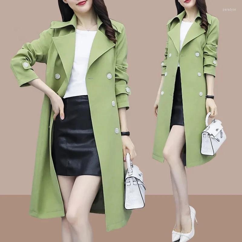 Women' Trench Coats 2023 Casual Thin Coat Women British Style Outwear Mid Long Slim Windproof Spring Autumn Female Windbreaker, Green
Women' Trench Coats 2023 Casual Thin Coat Women British Style Outwear Mid Long Slim Windproof Spring Autumn Female Windbreaker, Green