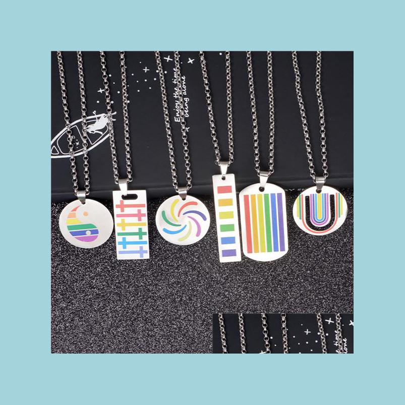Pendant Necklaces Creative Stainless Steel Necklace Titanium Dog Tag Rainbow Hip Hop Homosexual Jewelry Gift Drop Delivery Pendants Dhoep
Pendant Necklaces Creative Stainless Steel Necklace Titanium Dog Tag Rainbow Hip Hop Homosexual Jewelry Gift Drop Delivery Pendants Dhoep