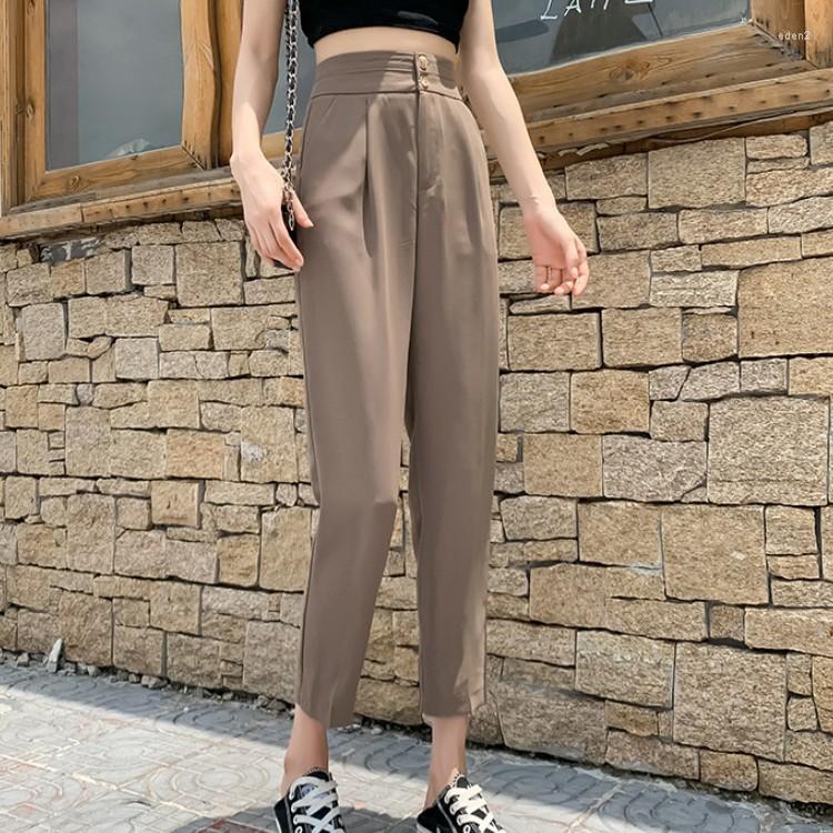 Women' Pants Casual Woman High Waist Office Lady Solid Harem Women Trousers Black White Khaki Korean Clothing
Women' Pants Casual Woman High Waist Office Lady Solid Harem Women Trousers Black White Khaki Korean Clothing