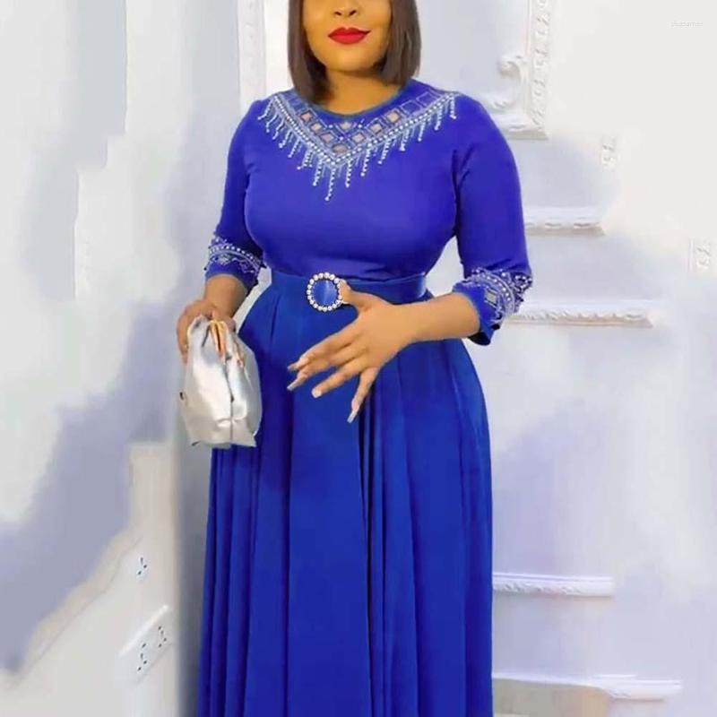 Casual Dresses Elegant Long For Woemn Luxury Autumn Winter Full Sleeve High Waisted Diamond Beaded Floor Length Evening Party Vestidos, Dark blue
Casual Dresses Elegant Long For Woemn Luxury Autumn Winter Full Sleeve High Waisted Diamond Beaded Floor Length Evening Party Vestidos, Dark blue