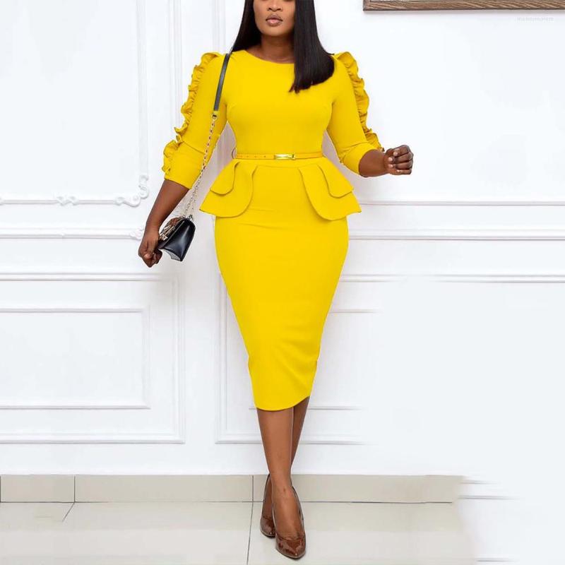 Casual Dresses Office For Women 2022 Regular Size Bodycon Solid Round Neck High Waisted Mid Calf Elegant Business Work Dress Midi, Yellow dress
Casual Dresses Office For Women 2022 Regular Size Bodycon Solid Round Neck High Waisted Mid Calf Elegant Business Work Dress Midi, Yellow dress