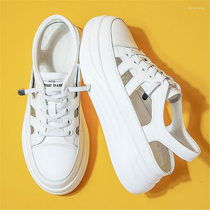 Sandals Women Platform Genuine Leather Comfy Flats Comfortable Ladies Casual Shoes White Sneakers Hollow Out Female
Sandals Women Platform Genuine Leather Comfy Flats Comfortable Ladies Casual Shoes White Sneakers Hollow Out Female