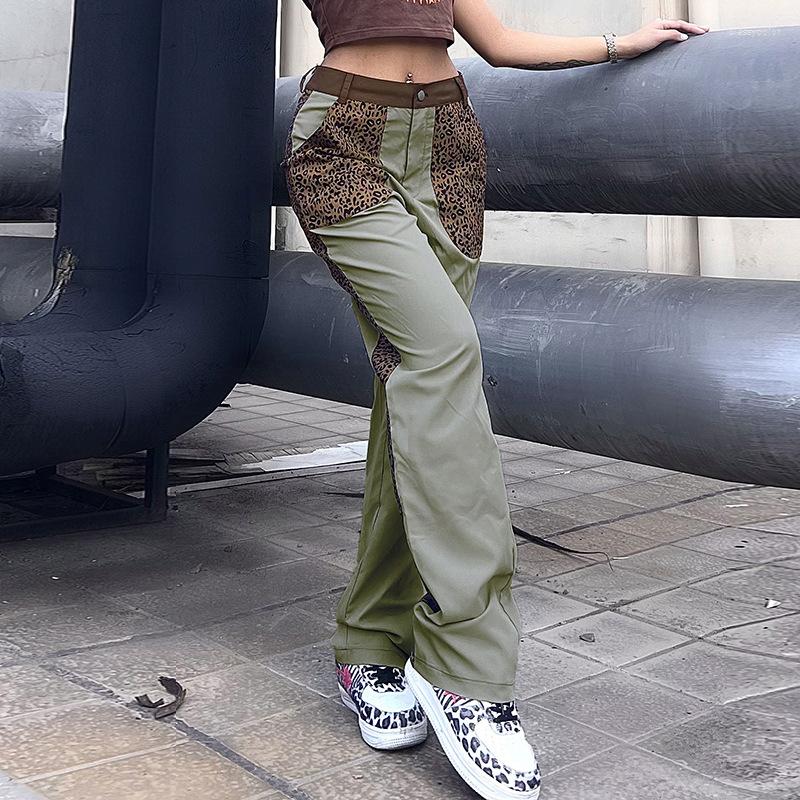 Women' Pants Women Cargo Y2k Aesthetic Grunge Leopard Patchwork High Waist Trousers Casual Streetwear 2000s Straight Leg Sweatpants, As photo shows
Women' Pants Women Cargo Y2k Aesthetic Grunge Leopard Patchwork High Waist Trousers Casual Streetwear 2000s Straight Leg Sweatpants, As photo shows