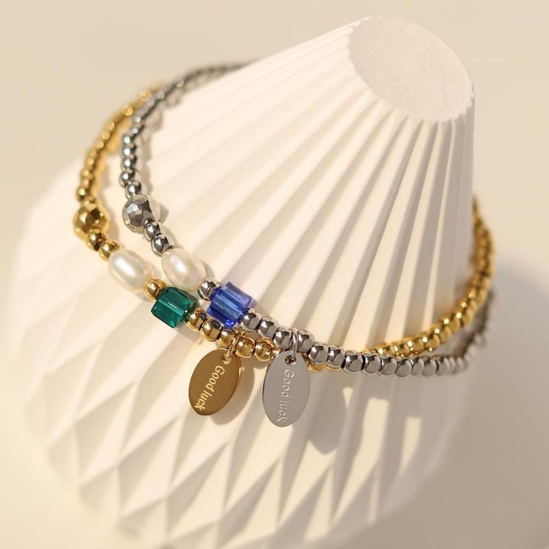 Link Bracelets Fashion Eastic Gold Color Beads Bracelet Stainless Steel Freshwater Pearl Ball For Women Girl Lovely Jewelry Gift
Link Bracelets Fashion Eastic Gold Color Beads Bracelet Stainless Steel Freshwater Pearl Ball For Women Girl Lovely Jewelry Gift