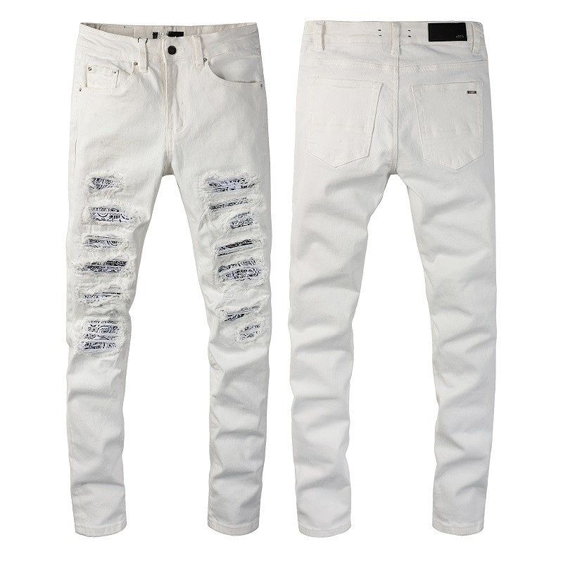 AMR Casual Pencil Mens Jeans White Trousers Streetwear Striped Patch Hole Jean Stretch Slim Fit Pants
AMR Casual Pencil Mens Jeans White Trousers Streetwear Striped Patch Hole Jean Stretch Slim Fit Pants