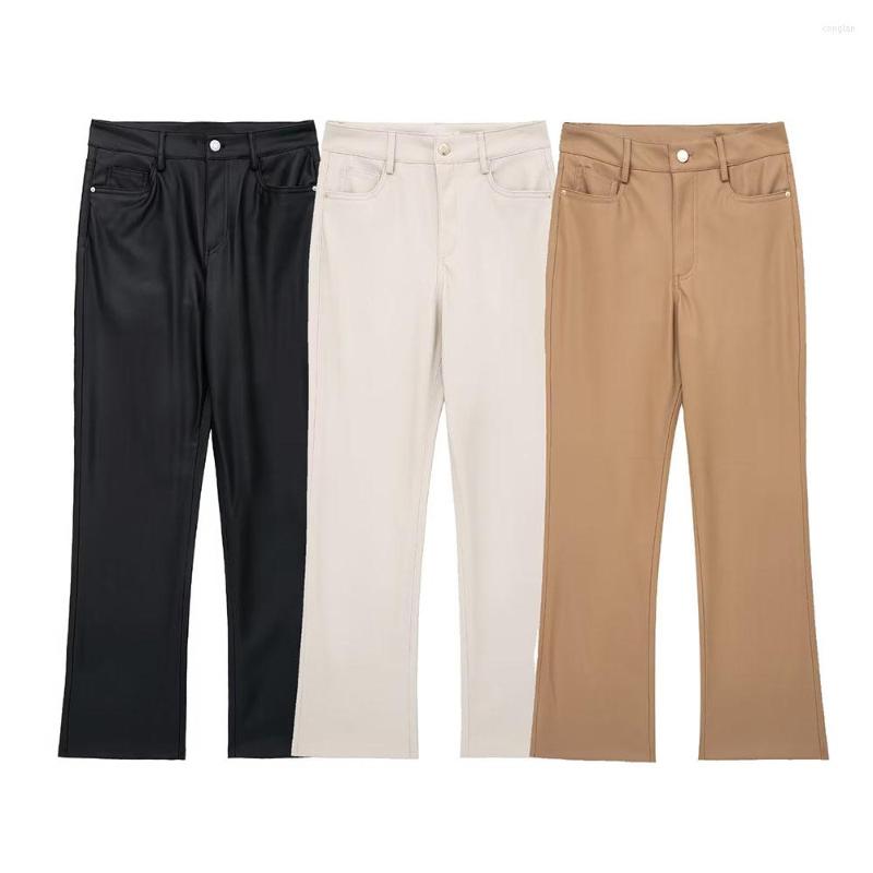 Women's Pants BER&OYS&ZA2022 Autumn/Winter Women's Fashion High Waist Thin Velvet Imitation Leather Micro Flare, As shown
Women's Pants BER&OYS&ZA2022 Autumn/Winter Women's Fashion High Waist Thin Velvet Imitation Leather Micro Flare, As shown