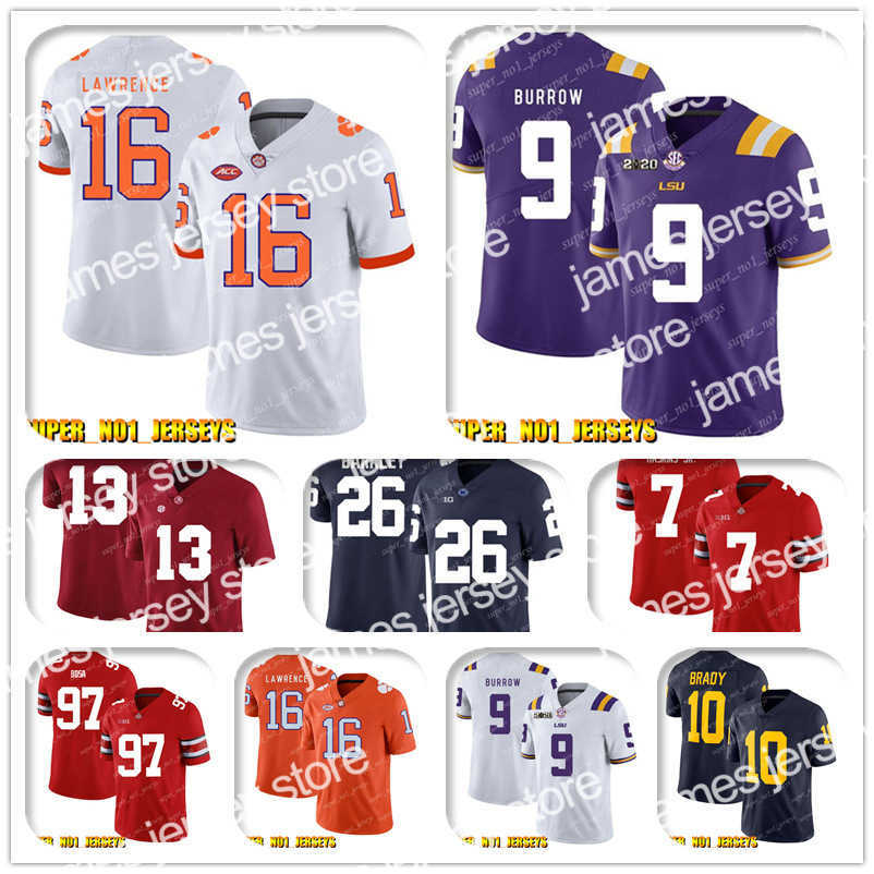 Football Jerseys NCAA 16 Trevor Lawrence 9 Joe Burrow LSU Tigers College Football Jersey Drew Brees Alvin Kamara Michael Thomas Marshon Lattimore
Football Jerseys NCAA 16 Trevor Lawrence 9 Joe Burrow LSU Tigers College Football Jersey Drew Brees Alvin Kamara Michael Thomas Marshon Lattimore