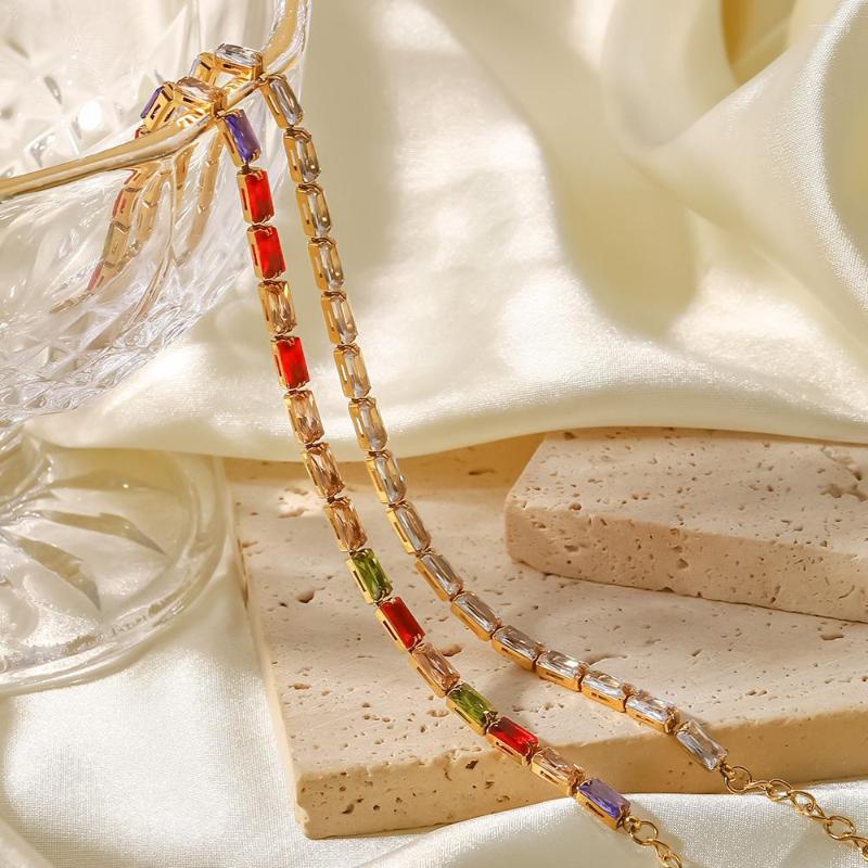 Link Bracelets Uworld Delicate 18k Gold Plated Multi Colors Cz Diamond Stainless Steel Dainty Gemstone Adjustable Fashion Jewelry
Link Bracelets Uworld Delicate 18k Gold Plated Multi Colors Cz Diamond Stainless Steel Dainty Gemstone Adjustable Fashion Jewelry