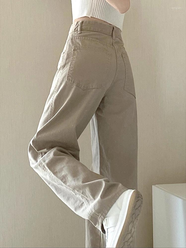 Women' Pants High Waist Khaki Jeans Women Autumn Fashion Loose Wide Legs Straight Casual All-Matching Streetwear Female Denim Trousers, Black
Women' Pants High Waist Khaki Jeans Women Autumn Fashion Loose Wide Legs Straight Casual All-Matching Streetwear Female Denim Trousers, Black
