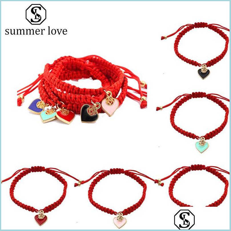 Chain Fashion Ethnic Braided Heart Charm Bracelet For Women Adjustable Size Red String Enamel Pendant Bracelets Valentines Day Jewel Dhtnp
Chain Fashion Ethnic Braided Heart Charm Bracelet For Women Adjustable Size Red String Enamel Pendant Bracelets Valentines Day Jewel Dhtnp