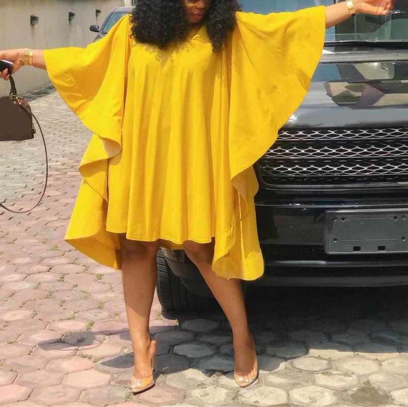 Casual Dresses African Ladies Yellow Causal Dress Batwing Sleeve Loose A Line Plain Knee Length Fashion High Street Daily Wear Robe Big
Casual Dresses African Ladies Yellow Causal Dress Batwing Sleeve Loose A Line Plain Knee Length Fashion High Street Daily Wear Robe Big