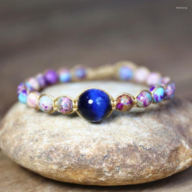 Link Bracelets Purple Tiger Eye Bracelet - Natural Beaded Gem Gift Of Energy Balance Spiritual Protection Healing Harmony And
Link Bracelets Purple Tiger Eye Bracelet - Natural Beaded Gem Gift Of Energy Balance Spiritual Protection Healing Harmony And