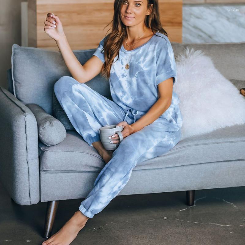 Women' Pants Leisur Tie-dye Kawaii Women Sets Two Pieces Short Sleeve T-shirts Elastic High Waits Long Suits Gradient Color Casual Outfits, 01
Women' Pants Leisur Tie-dye Kawaii Women Sets Two Pieces Short Sleeve T-shirts Elastic High Waits Long Suits Gradient Color Casual Outfits, 01