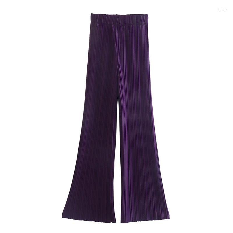 Women' Pants Pleated Wide Leg Women High Waist Purple Baggy Woman Trousers Elastic Elegant Women' Suits, Purple top
Women' Pants Pleated Wide Leg Women High Waist Purple Baggy Woman Trousers Elastic Elegant Women' Suits, Purple top