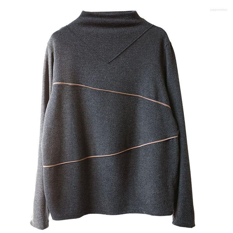 Women's T Shirts Double Flannel Thick Base Women Winter Half Matching High Neck Shirt Black Warm Loose Y2k Top
Women's T Shirts Double Flannel Thick Base Women Winter Half Matching High Neck Shirt Black Warm Loose Y2k Top