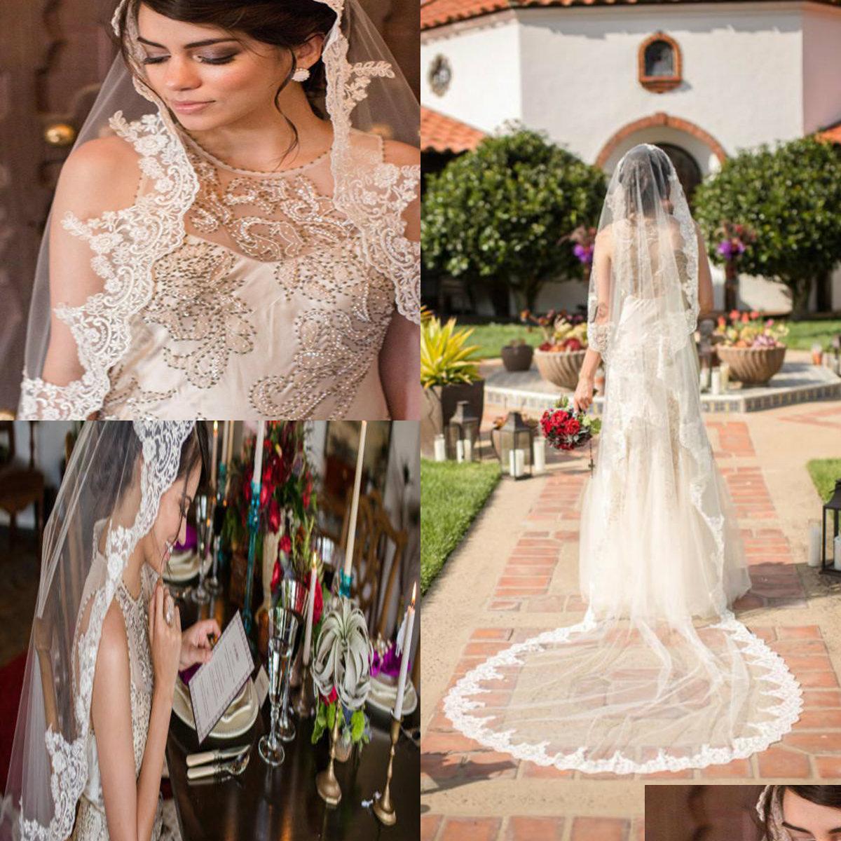 Bridal Veils Stunning Custom Made Charming White Ivory Champagne Lace 2 Layers Wedding With Applique Comb For Dress Drop Delivery Pa Dhciw
Bridal Veils Stunning Custom Made Charming White Ivory Champagne Lace 2 Layers Wedding With Applique Comb For Dress Drop Delivery Pa Dhciw