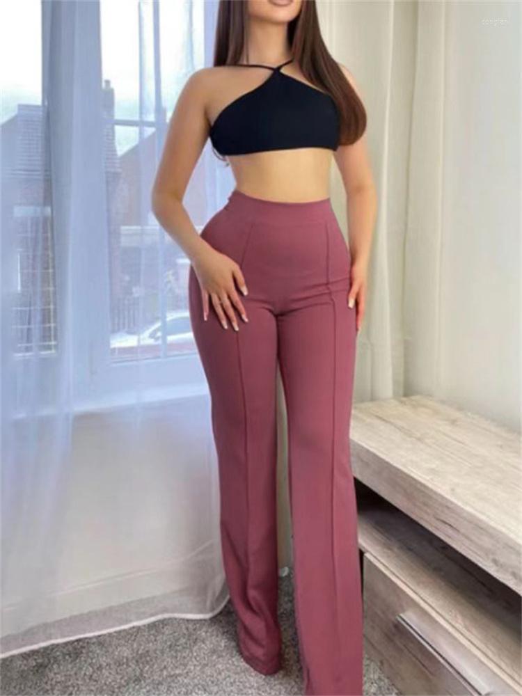 Women' Pants Habbris Autumn Solid Flare Casual Outfit For Women 2022 High Waist Long Party Female Black Pink Fashion Trousers
Women' Pants Habbris Autumn Solid Flare Casual Outfit For Women 2022 High Waist Long Party Female Black Pink Fashion Trousers