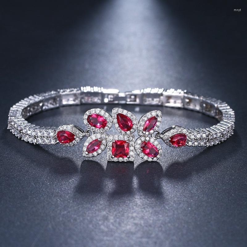 Link Bracelets KSRA Chandelier Green Leaf Water Drop Zircon Bracelet For Women Luxury Crystal Wedding Bridal Jewelry Prom Party Accessories
Link Bracelets KSRA Chandelier Green Leaf Water Drop Zircon Bracelet For Women Luxury Crystal Wedding Bridal Jewelry Prom Party Accessories