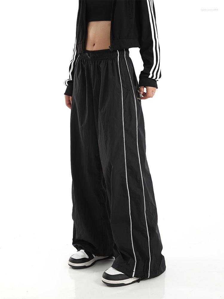 Women' Pants 2022 Autumn Black Sweatpants Elastic Low Waist Straight Tech Jogging Capris Korean Casual Fashion Streetwear Wide Leg Trousers
Women' Pants 2022 Autumn Black Sweatpants Elastic Low Waist Straight Tech Jogging Capris Korean Casual Fashion Streetwear Wide Leg Trousers