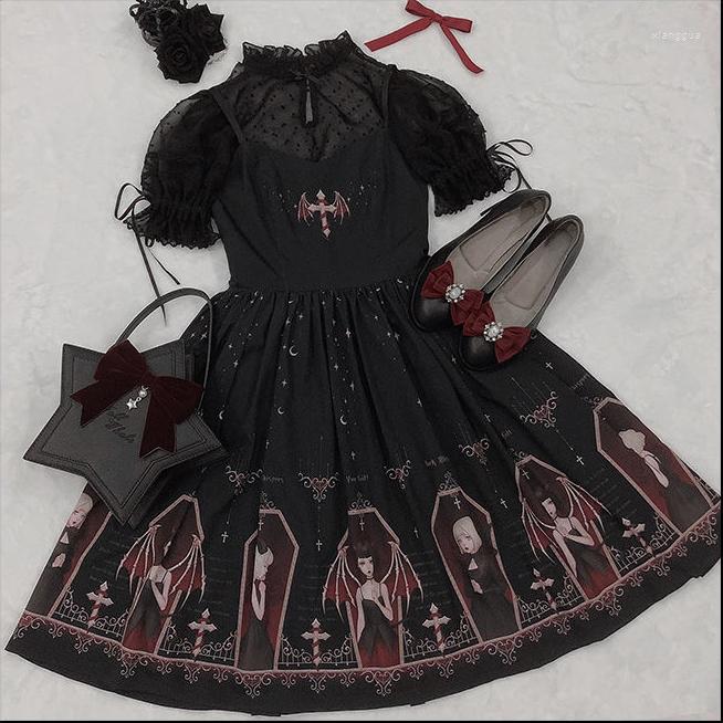 Casual Dresses COOLFEL Japanese Gothic Style Lolita Dress JSK Women Streetwear Suspender Soft Girls Black Punk For Party, White jsk
Casual Dresses COOLFEL Japanese Gothic Style Lolita Dress JSK Women Streetwear Suspender Soft Girls Black Punk For Party, White jsk