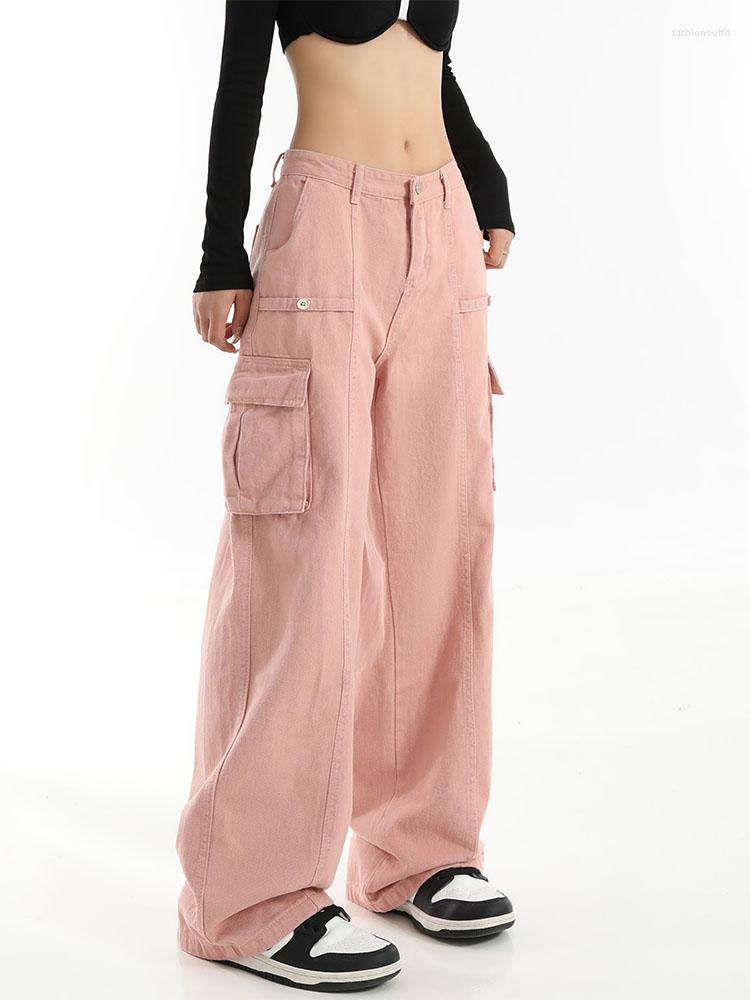 Women' Pants Women Pink Overalls Wide Leg Cargo Korean Fashion High Waist Loose Casual Trousers Vintage 2000S Streetwear, Brown
Women' Pants Women Pink Overalls Wide Leg Cargo Korean Fashion High Waist Loose Casual Trousers Vintage 2000S Streetwear, Brown