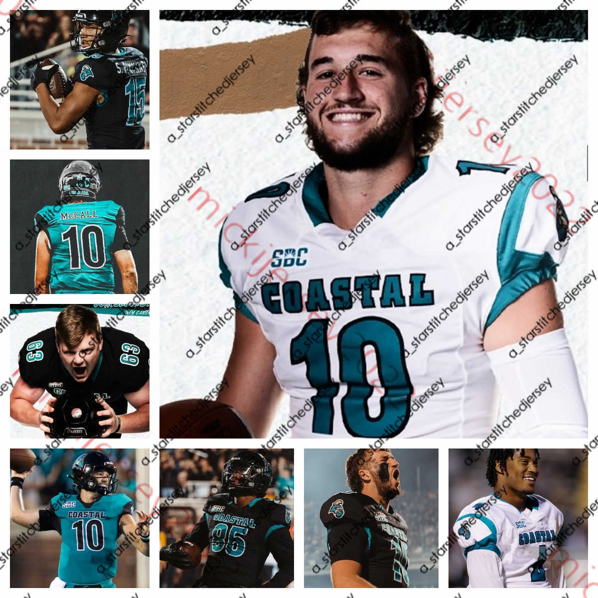 American College Football Wear Coastal Carolina Chanticleers Football Stitched Custom Mens 4 Dontrell Jackson Jr. Jacob Jenkins Brooks Johnson Isaiah Jones JT Kil, Black
American College Football Wear Coastal Carolina Chanticleers Football Stitched Custom Mens 4 Dontrell Jackson Jr. Jacob Jenkins Brooks Johnson Isaiah Jones JT Kil, Black