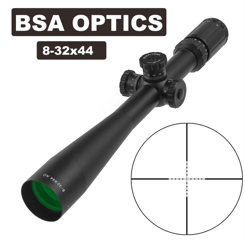 BSA OPTICS 8-32X44 AO Hunting Scopes Riflescope 30mm Tube Diameter Sniper Gear Front Sight For Air Rifles Long Eye Relief Rifle Sc283S
BSA OPTICS 8-32X44 AO Hunting Scopes Riflescope 30mm Tube Diameter Sniper Gear Front Sight For Air Rifles Long Eye Relief Rifle Sc283S