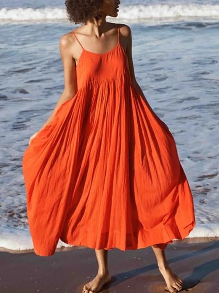 Casual Dresses Sexy Summer Womens Clothing Long Dress Orange One Word Collar Sleeveless Party Boho Large Size -3XL Sling Maxi 2022
Casual Dresses Sexy Summer Womens Clothing Long Dress Orange One Word Collar Sleeveless Party Boho Large Size -3XL Sling Maxi 2022