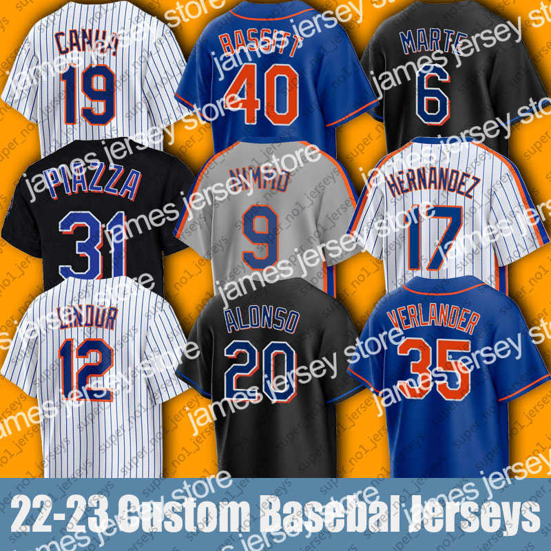 Baseball Jerseys 12 Francisco Lindor Baseball Jersey Met Pete Alonso Justin Verlander Brandon Nimmo New Jerseys York Starling Marte James McCann Mike Piazza