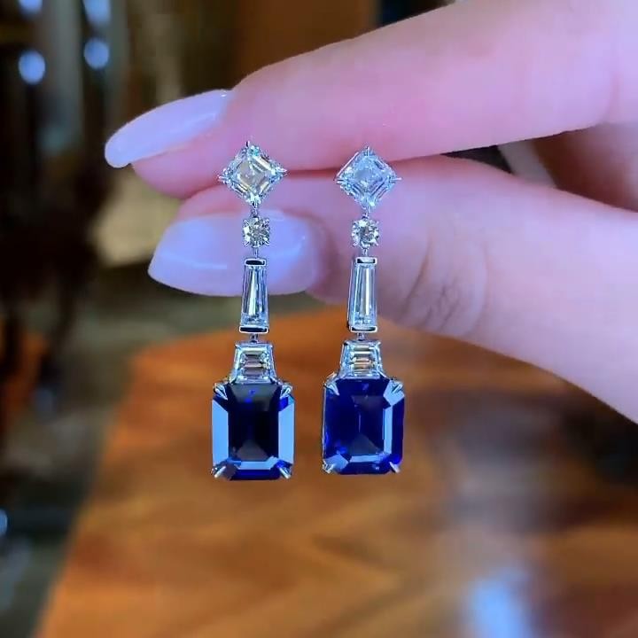 Sweet Cut Dangle Earrings Luxury Jewelry 925 Sterling Silver Blue Sapphire CZ Diamond Gemstones Party Women Wedding Drop Earring For Lover Gift
Sweet Cut Dangle Earrings Luxury Jewelry 925 Sterling Silver Blue Sapphire CZ Diamond Gemstones Party Women Wedding Drop Earring For Lover Gift