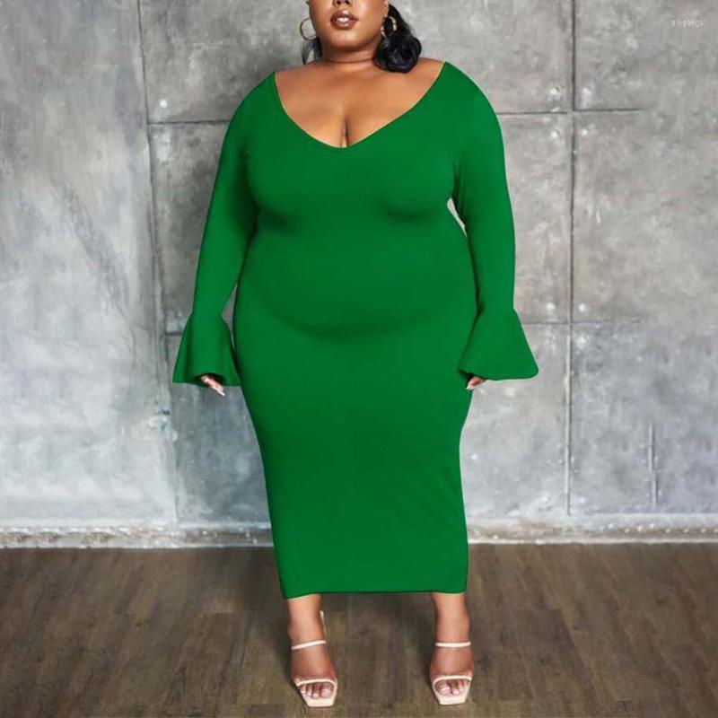 Plus Size Dresses 4XL 5XL For Women V Neck Full Sleeve Bodycon High Waisted Mid Calf Large Evening Night Party Vestidos Mujer, Black dress
Plus Size Dresses 4XL 5XL For Women V Neck Full Sleeve Bodycon High Waisted Mid Calf Large Evening Night Party Vestidos Mujer, Black dress