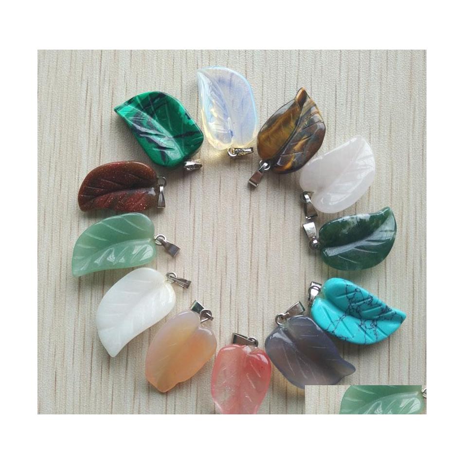 Charms Carved Leaf Shape Assorted Natural Stone Crystal Pendants For Necklace Accessories Jewelry Making Drop Delivery Findings Compo Dhla2
Charms Carved Leaf Shape Assorted Natural Stone Crystal Pendants For Necklace Accessories Jewelry Making Drop Delivery Findings Compo Dhla2