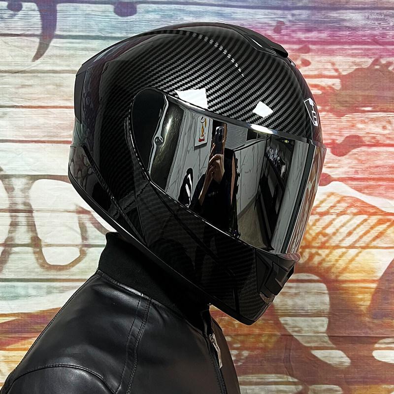 Motorcycle Helmets Full Face Men Double Visors Racing Carbon Fiber Pattern Helmet Motorbike Riding Capacete ABS Moto Motocross, Grey
Motorcycle Helmets Full Face Men Double Visors Racing Carbon Fiber Pattern Helmet Motorbike Riding Capacete ABS Moto Motocross, Grey