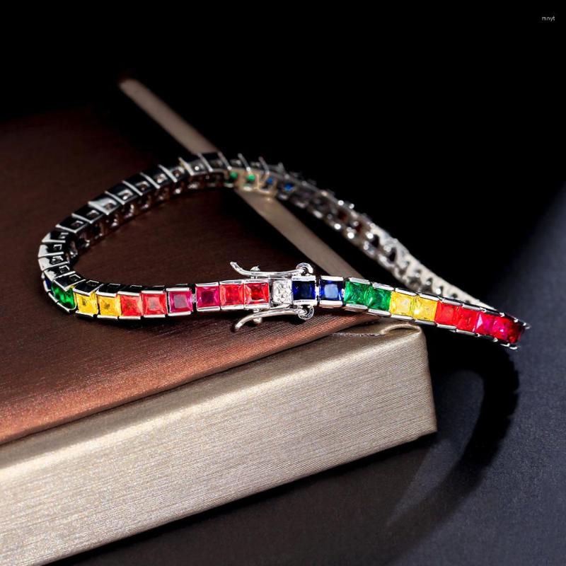 Link Bracelets ThreeGraces Fashion Multicolor Cubic Zirconia Silver Color Small Square CZ Tennis Bracelet For Women Trendy Party Jewelry
Link Bracelets ThreeGraces Fashion Multicolor Cubic Zirconia Silver Color Small Square CZ Tennis Bracelet For Women Trendy Party Jewelry
