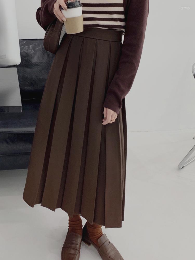 Skirts Korean Style High Waist Pleated Skirt Women Vintage Autumn 2022 Winter Loose Female A-line Casual Midi Elegant, Black
Skirts Korean Style High Waist Pleated Skirt Women Vintage Autumn 2022 Winter Loose Female A-line Casual Midi Elegant, Black