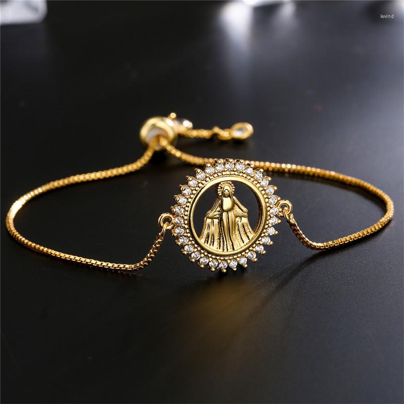 Link Bracelets TOBILO Punk Vintage Gold Color Virgin Mary For Women Crystal Pendant Christian Jewelry
Link Bracelets TOBILO Punk Vintage Gold Color Virgin Mary For Women Crystal Pendant Christian Jewelry