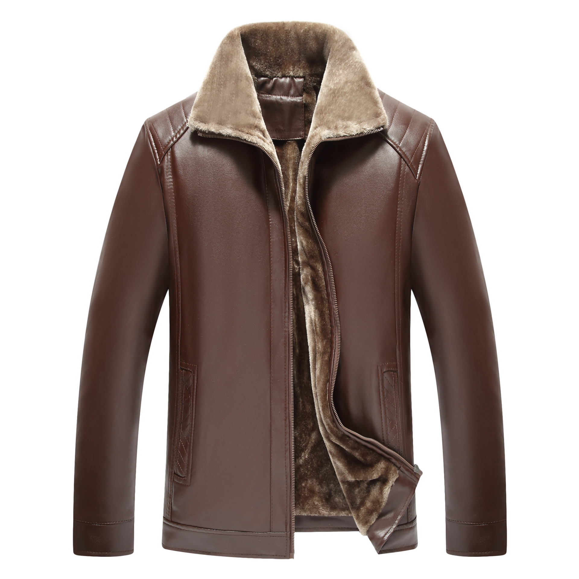 Fashion Men Clothes Spring Genuine Leather Jacket Zipper Coat Autumn Sheepskin Coat
