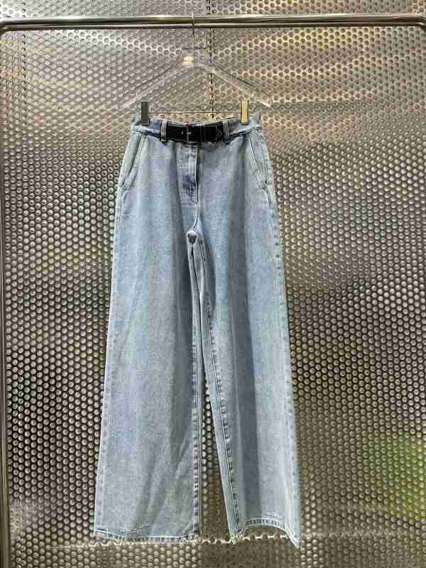 Women' Jeans designer P22 Early autumn new fashion leather belt decoration high waist slim wide leg pants 0P2U, Blue11
Women' Jeans designer P22 Early autumn new fashion leather belt decoration high waist slim wide leg pants 0P2U, Blue11