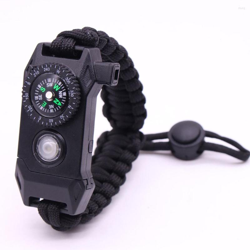 Link Bracelets MultiFunction Outdoor Survival Men Women Adjustable Bracelet Braided Paracord Whistle Compass SOS LED Light Rope Bangles
Link Bracelets MultiFunction Outdoor Survival Men Women Adjustable Bracelet Braided Paracord Whistle Compass SOS LED Light Rope Bangles
