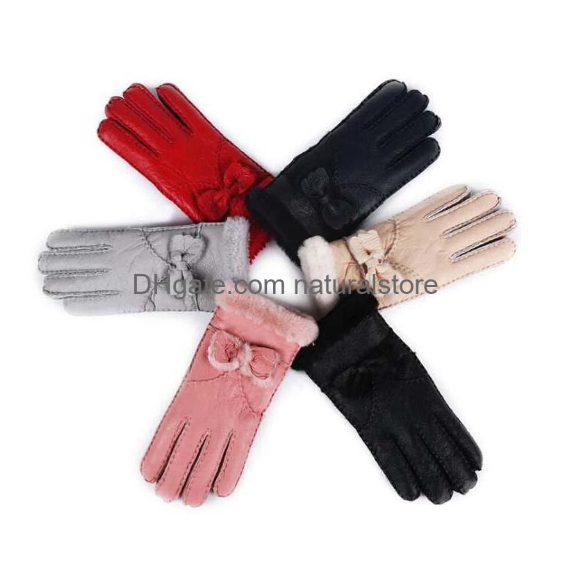 Mittens Wholesale New Ladies Bowknot High Quality Leather Gloves Wool Autumn And Winter Riding Warm Windproof Drop Delivery Fashion Dhyuu
Mittens Wholesale New Ladies Bowknot High Quality Leather Gloves Wool Autumn And Winter Riding Warm Windproof Drop Delivery Fashion Dhyuu