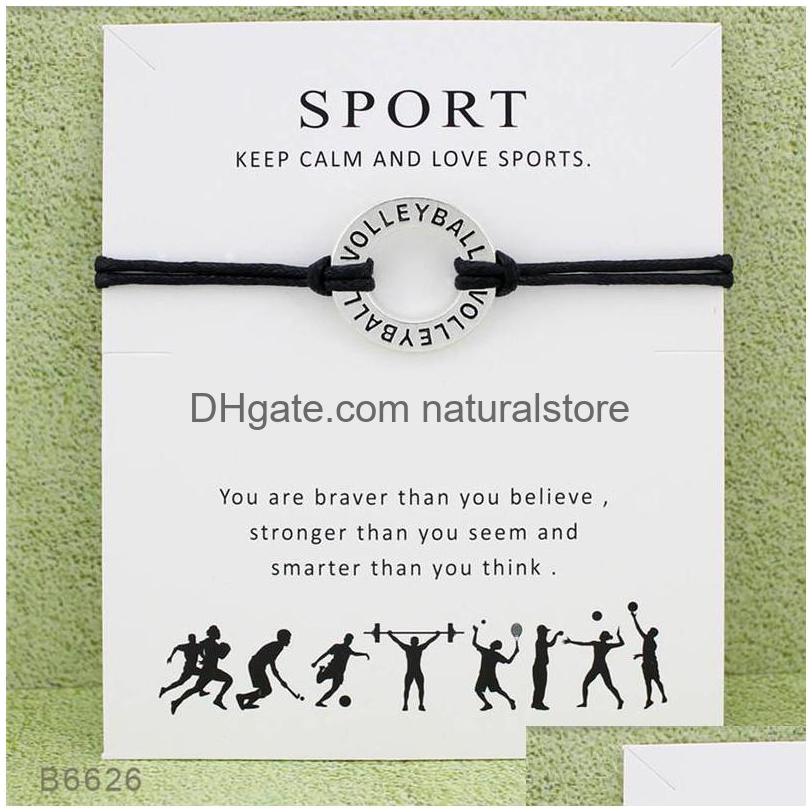 Charm Bracelets New Sier Tone Circle Volleyball Bangles Women Girls Blessing Card Wristband Friendship Infinity Gifts Drop Delivery J Dhtzm
Charm Bracelets New Sier Tone Circle Volleyball Bangles Women Girls Blessing Card Wristband Friendship Infinity Gifts Drop Delivery J Dhtzm