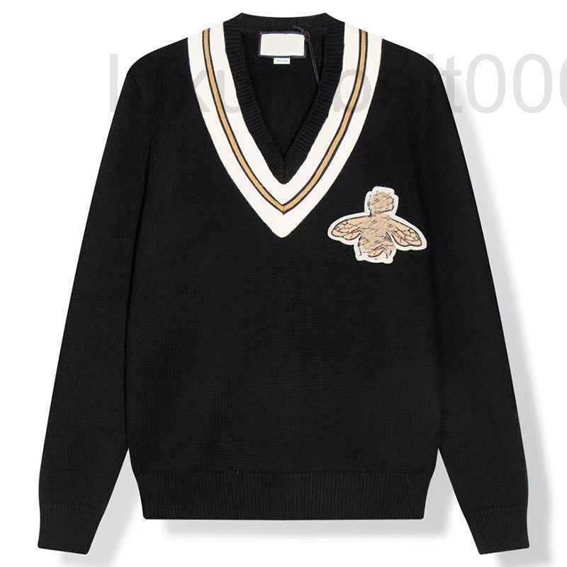 Men' Sweaters designer G22ss Autumn and Winter New V-Neck Little Bee Sticker Sweater Fashion Men Women Traceless 6UY9, White
Men' Sweaters designer G22ss Autumn and Winter New V-Neck Little Bee Sticker Sweater Fashion Men Women Traceless 6UY9, White
