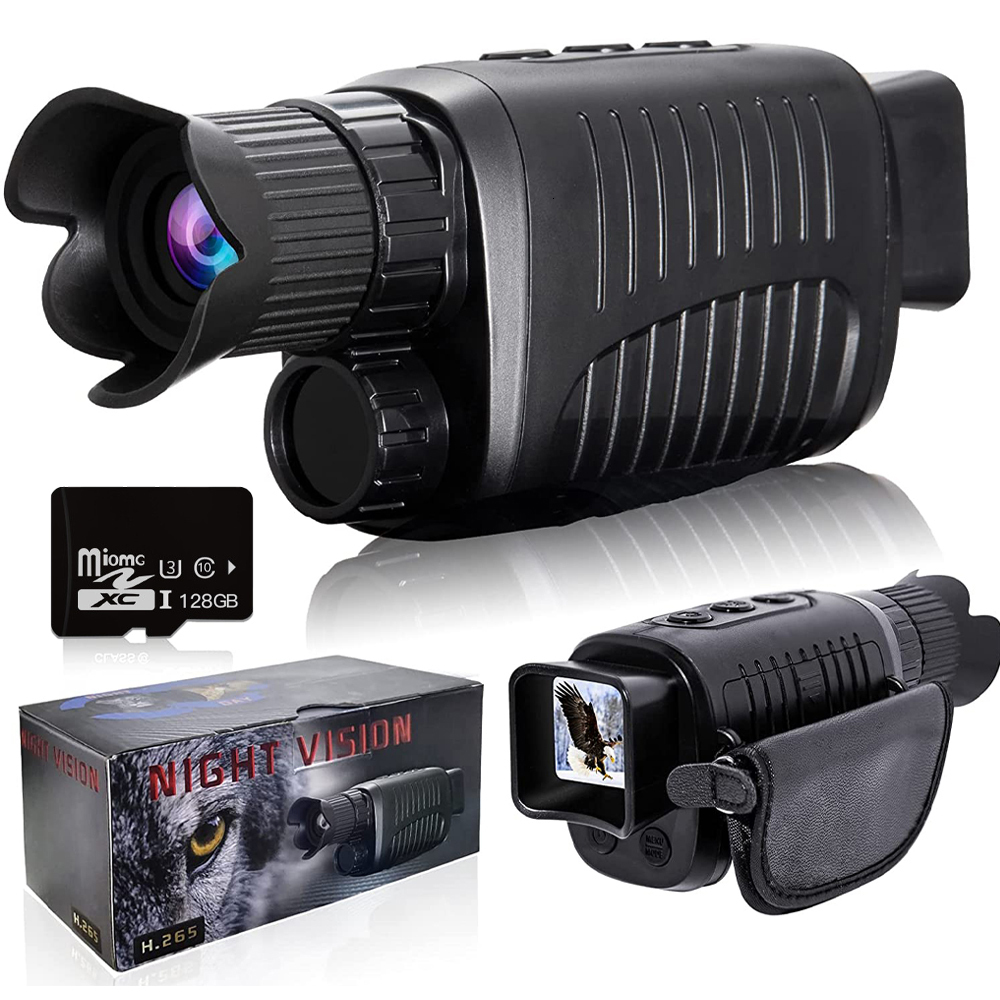 

Telescopes Monocular Night Vision Device 1080P HD Infrared 5x Digital Zoom Hunting Telescope Outdoor Day Dual Use 100 Darkness 300m 221014